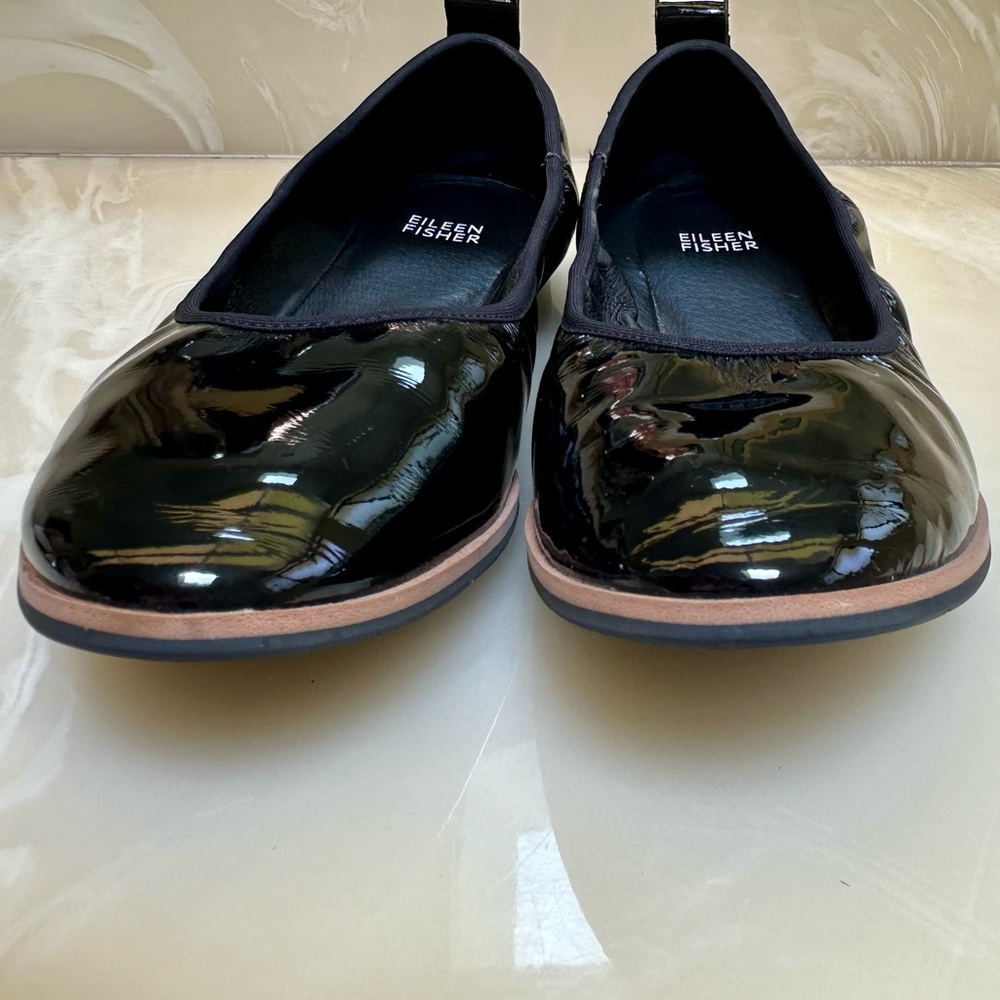 Eileen Fisher Notion Ballet Flats In Patent Leath… - image 2